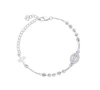 VNOX Bracciale da donna cattolico cristiano - Maria ciondolo a forma di croce gioielli religiosi idea regalo per donne ragazze Pasqua comunione, Rame, Senza Gemstone