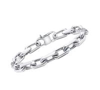 Vnox Bracciale Uomo Acciaio Inossidabile: Braccialetto a Catena Argento Uomo, Lunghezza 19/21/23 cm, Gioielli Uomo, Regalo Ragazzo Uomo per Papà Mariti Figli