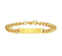 Vnox Bracciali Coppia Personalizzabili, Bracciale con Incisione Nome e Data in Acciaio Inossidabile, Idea Regalo Romantica per San Valentino, Braccialetti di Coppia per Lui e Lei