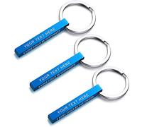 Vnox Personalizzato Coppie Personalizzate BFF Fratelli Sorelle Portachiavi del Partner Della Famiglia 4 Lati Nome 3D Barra Cuboide Verticale Portachiavi Accessori per Bagagli/Borse,Incisione Gratuita