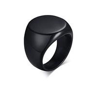 Vnox Personalizzato Stemma di Famiglia/Logo/Emblema Nazionale/Anello con Sigillo Anello di Tenuta Anello in Acciaio Inossidabile per Uomo,Regalo per Compleanno/Festa del Papà/Natale