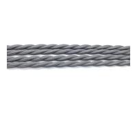 VNsdSD Cavo elettrico rivestito in tessuto intrecciato in cotone da 5 metri 2 x 0,75 mm(Grey)