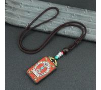 VNsdSD Collana con ciondolo a forma di elefante in ebano, stile vintage nepalese, statua Buddha e a dio, esotico, for catena(A)