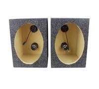VNSMM Altoparlanti per frequenze alte per auto Tweeter p 2 pezzi 6x9 pollici scatola di legno quadrata MDF feltro modifica auto subwoofer passivo con scatola di giunzione