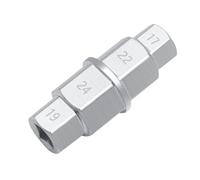 VNSMM Ruota Libera Strumento Universale per motociclette, 17, 19, 22, 24 mm, Chiave a Bussola Multifunzione 4 in 1 da 3/8 di Pollice Cassette pignoni e Ruote libere per Bicicletta(Gray)