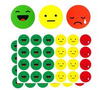 VntMQP 1200 adesivi emozione, 600 verde 400 giallo 200 rosso premio pedagogico valutazione adesivi 2,5 cm per insegnanti e bambini
