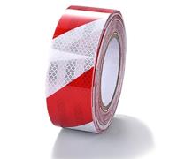 VntMQP 5CMX25M Nastro Autoadesivo Rosso Bianco Adesivi di Avvertimento Nastro Adesivi Riflettenti Nastro Riflettente per la Sicurezza Avvertenza