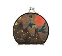 Vnurnrn Arte Del Giappone Antico Specchietto per Trucco Mini Pocket Specchi Compatti Cosmetico Specchio da Trucco per Ragazze Donne