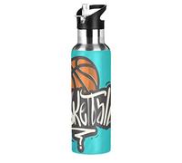 Vnurnrn Arte Re Basket Bottiglia Acqua Acciaio Inox, Isolato Borraccia Termica Senza BPA 600ML per Bevande Calde e Fredde per Bambini Sport Ciclismo Scuola