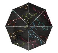 Vnurnrn Formula Stella Chimica Ombrello Pieghevole Protezione UV Automatico Ombrelli per Viaggi Spiaggia Ragazzi Ragazze Donne