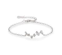 VNVFJKLO braccialetto, Bracciale Ginkgo Biloba alla moda, elegante, da donna, in argento sterling, for coppie di sorelle e amiche