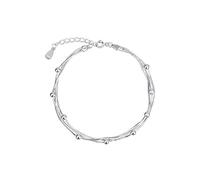 VNVFJKLO braccialetto, Bracciale rigido multistrato regolabile, raffinato braccialetto con catena a serpente, gioielli in argento sterling, regali for sua moglie, la fidanzata, mamma