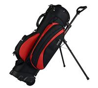VNVFJKLO Sacchi da Golf, Supporto for Borsa da Golf for Pesante | Sacca Perfetta di Grande capacità for campi con Doppie Cinghie e puleggia for Un Facile Trasporto(Red)