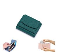 VNVPRM Nuovo portafoglio pieghevole unisex anti-frode con carta di credito, mini portafoglio multifunzione bifold(Dark Green)