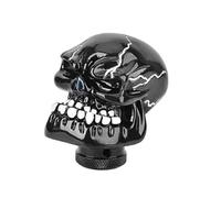 VNXWHKGN pomello del cambio Per Pomello Del Cambio Manuale Automatico Con Teschio Adattatore M8 M10 M12(BLACK)