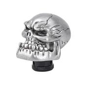 VNXWHKGN pomello del cambio Per Pomello Del Cambio Manuale Automatico Con Teschio Adattatore M8 M10 M12(SILVER)