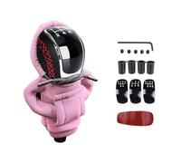 VNXWHKGN pomello del cambio Pomello Del Cambio Universale Per 5 6 Velocità Pomello Del Cambio In Pelle Modificato(RED AND PINK)