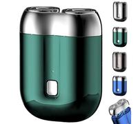 Voalsz Mini Electric Shaver, Waterproof Portable Mini Electric Men's Shaver, Pocket Shaver Rechargeable(Green)
