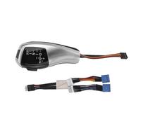 VOALVT Marce Pomello Cambio Per BMW Serie 1 3 5 6 E90 E60 E46 2D 4D E39 E53 E92 E87 E93 E83 Per X3 E89 Accessori Automatici Pomello Del Cambio Leva A LED(90-3 81-2 7-9 Sliver)