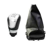 VOALVT Marce Pomello Cambio Per Ford Per Fiesta 2008-2012 Pomello Del Cambio Leva Cuffia Copri Accessori Per Auto(5 Speed Silver)