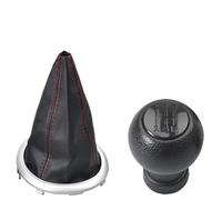 VOALVT Marce Pomello Cambio Per Suzuki Per Swift SX4 Per ALTO Per S-Cross Leva Cambio Maniglia Penna Parti Ricambio Manuale Adattatore Pomello A 5 Velocità Tipo T(Black-Red line)