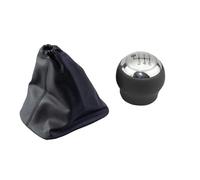 VOALVT Marce Pomello Cambio Pomello Del Cambio In Pelle Per Toyota Per Corolla Per Verso 2007-2013 5/6 Marce(2Pcs 6 Speed Silver)