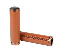 VOANZO 1 Paio di manopole per Manubrio della Bicicletta manopole per Bicicletta in Similpelle per la Guida Sportiva (Marrone)