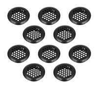 VOANZO 10 Pezzi Rotondi Fori di Ventilazione per Cucina, Bagno, libreria, 35 mm, Nero