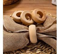 VOANZO - 10 portatovaglioli in legno rustico, fatti a mano, per decorazione da tavolo