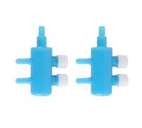 VOANZO 2 Pezzi Acquario Pompa Aria Splitter Regolabile Acquario Valvola di Controllo del Flusso d'Aria Distributore Splitter Connettore Tubo Linea Aerea, Accessori Pompa Aria per 2 Vie Split