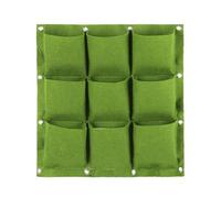 VOANZO 2 Pezzi. Green Garden Fioriera Verticale Multi Tasca Montaggio a Parete Borsa per Coltivazione Vivente Vaso per Erbe in Feltro per Interni/Esterni - 9 Tasche (50 x 50H)