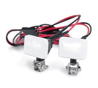 VOANZO 2 Pezzi RC Headlight Spotlight per TR4 TR6 SCX10 90046 1/10 Scala Crawler Car Square Spotlight per Modelli RC Fuoristrada