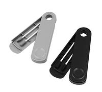 VOANZO 2 tamponi di cotone riutilizzabili, lavabili, portatili, in silicone, a doppia punta, per trucco e pulizia delle orecchie (nero + grigio)