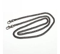 VOANZO 2pc 49 Pollici Fai da Te Ferro Catena Piatta Tracolla Accessori Catena Borsa Tracolla Tracolla Cinghie di Ricambio, con Fibbie in Metallo (Argento)
