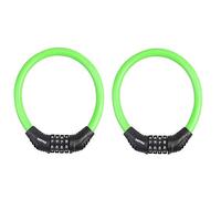 VOANZO 2pcs cavo di blocco per bicicletta, numero di 4 cifre ripristinabile blocco password password bici, blocchi catena bici per bicicletta all'aperto (verde)