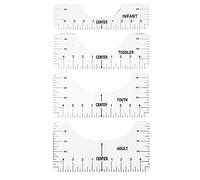 VOANZO 4 Pezzi Strumento di allineamento t-Shirt Forniture Artigianali Strumenti Accessori per termopressa HTV Vinile a trasferimento Termico