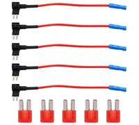 VOANZO 5pcs 12V 24V Mini Portafusibile Circuito Portafusibile Portafusibile Scatola con Circuito 10A Mini Lama Piatta per Auto e LED (Tipo)