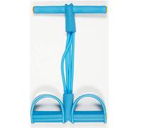 VOANZO Allenatore Muscolare Addominale Fitness Rally Pedal Puller Sit-Up Trainer Latex Pull Rope Dispositivo Fitness Allenatore Addominale Sport Corda a Quattro Zampe (Blu)