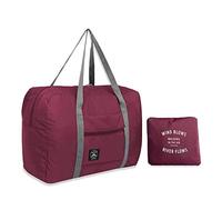 VOANZO Borsone da Viaggio Pieghevole Borsone Sportivo Multiuso Impermeabile Borsone Portatile per Viaggi in Campeggio (Rosso Vino)