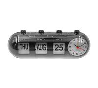 VOANZO Calendario da Tavolo perpetuo con Orologio Calendario da Tavolo accademico a Rotazione Manuale Orologio Digitale Vintage per l'arredamento della scrivania di casa e Ufficio