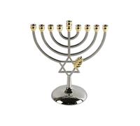 VOANZO Candeliere a Nove Teste in Lega di Zinco Menora da 18 cm, candelabro a Forma di Stella di David, Regalo di Capodanno ebraico, Adatto per la Decorazione di Feste di Hanukkah