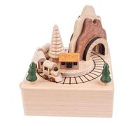 VOANZO Carillon a Forma di Treno, Carillon in Legno di faggio con Cannone in re Maggiore, Regalo Artigianale in Legno per Compleanno, San Valentino, Natale, Decorazioni per la casa