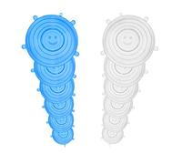 VOANZO Coperchi Elasticizzati in Silicone Confezione da 12 coperchi riutilizzabili in Silicone per Alimenti Si Adattano a contenitori di Diverse Dimensioni per Mantenere Il Cibo Fresco