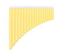 VOANZO Flauto di Pan a 16 Tubi, Strumento a fiato Portatile in Materiale ABS Resistente per Principianti e Professionisti, con Borsa in Tessuto e Adesivi per Appunti, Colore Beige. Flauto di Pan