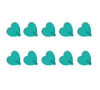 VOANZO Ganci da parete, 10 pezzi Ganci autoadesivi a forma di cuore, Gancio resistente Ganci senza cuciture a forma di cuore carino per appendere borse Forniture da cucina (verde)