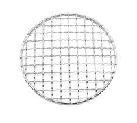 VOANZO Griglia per Barbecue Rotonda da Esterno, Resistente alle Alte Temperature, Rete per Barbecue Giapponese Coreana, Ispessita, Piastra Piana da 15 cm
