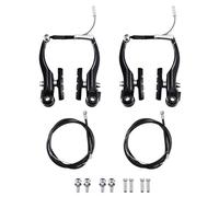 VOANZO Kit di freni V-brake universali da 2 paia per bici, set di freni per bici da strada e mountain bike, include 2 freni V-brake anteriori e posteriori, 2 cavi freno, 4 cappucci terminali per cavi.