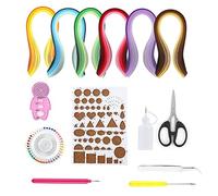 VOANZO Kit Quilling Carta 15 Pezzi con 600 Strisce Carta Quilling Strumenti Quilling Assortiti Carta Artistica Quilling per Disegnare Strumenti Artigianali