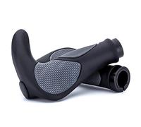 VOANZO Manopole Manubrio MTB per Bicicletta, impugnature ergonomiche Integrate per clacson con Tappi terminali, per Diametro Interno (Nero)