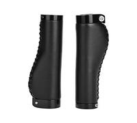 VOANZO Manopole per manubrio bici, impugnatura per bicicletta in gomma morbida in pelle per ciclismo mountain bike bici da strada MTB BMX bicicletta pieghevole (nero)